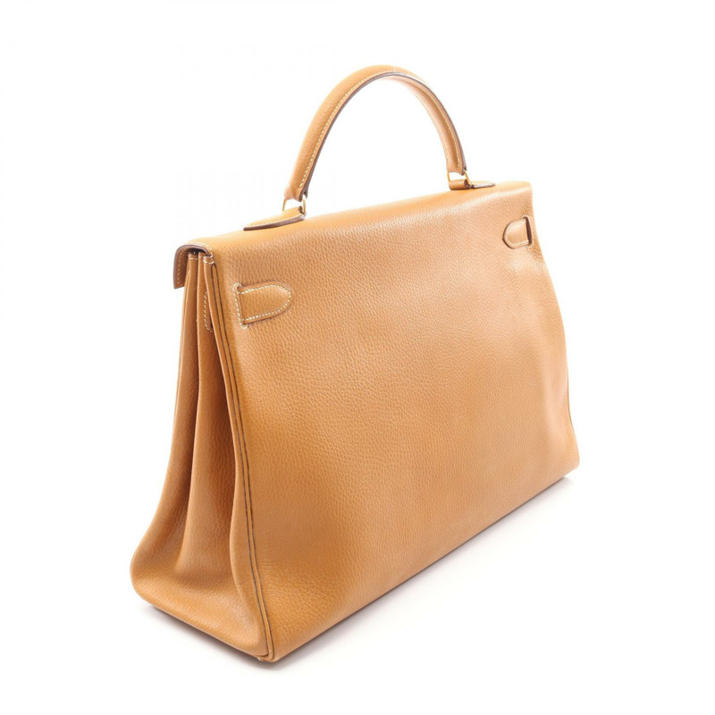 愛馬仕 Kelly 40 手提包，Ardennes 皮革，棕色，天然貂皮色，二手，女士款，B GHW-1