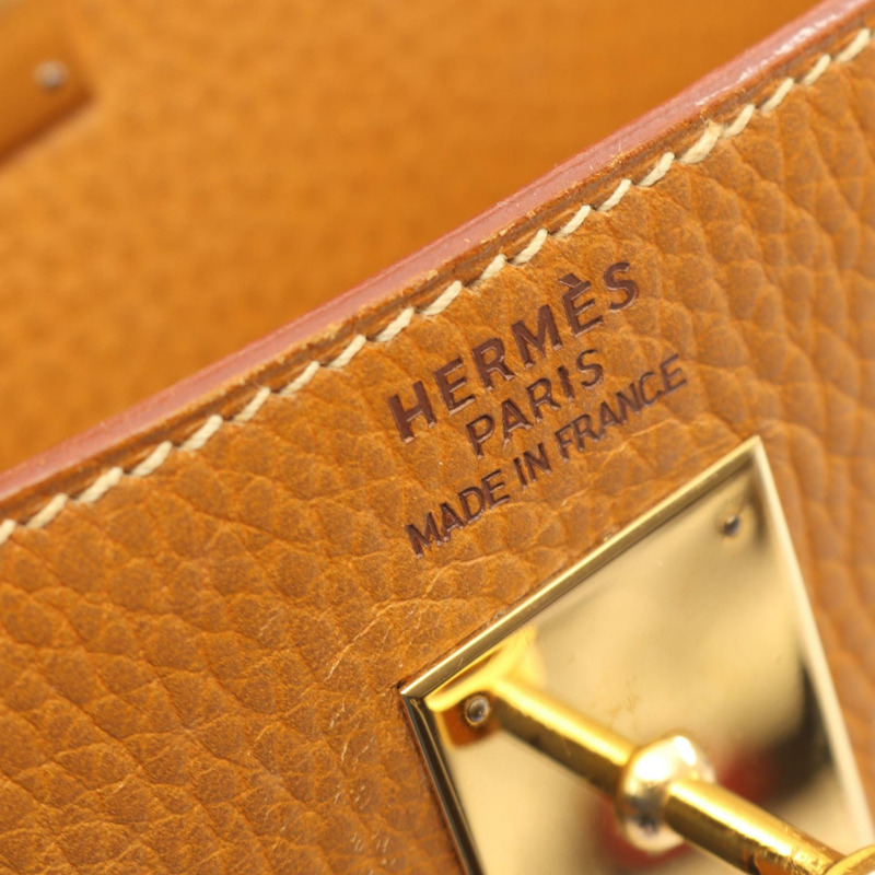 愛馬仕 Kelly 40 手提包，Ardennes 皮革，棕色，天然貂皮色，二手，女士款，B GHW-3
