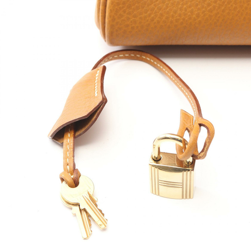 愛馬仕 Kelly 40 手提包，Ardennes 皮革，棕色，天然貂皮色，二手，女士款，B GHW-5