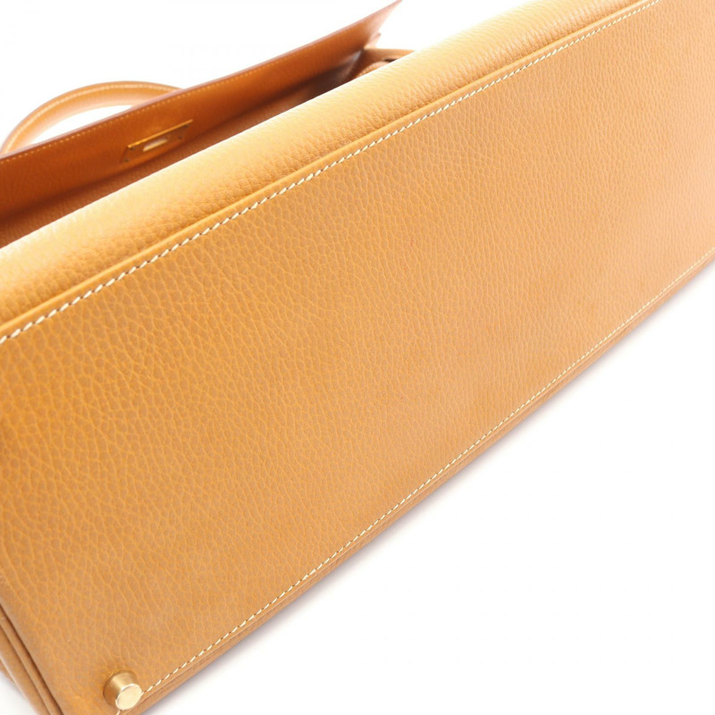 愛馬仕 Kelly 40 手提包，Ardennes 皮革，棕色，天然貂皮色，二手，女士款，B GHW-7