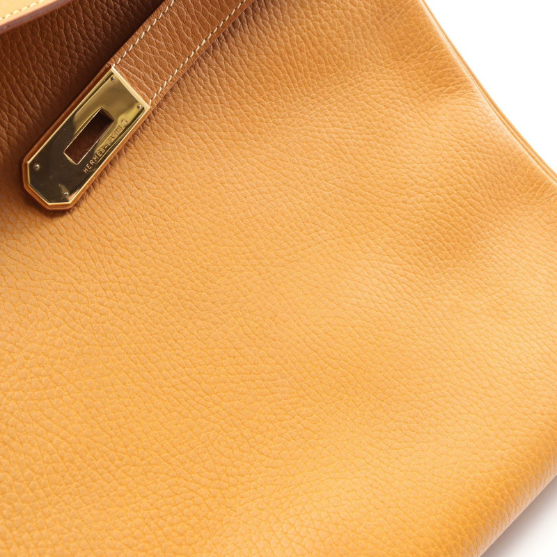 愛馬仕 Kelly 40 手提包，Ardennes 皮革，棕色，天然貂皮色，二手，女士款，B GHW-8