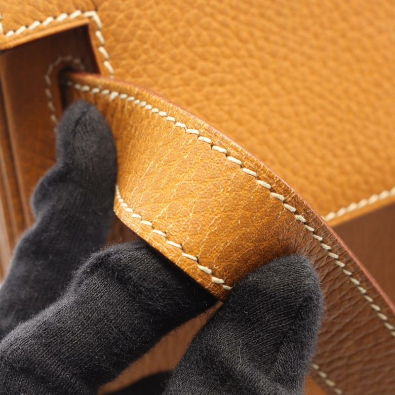 愛馬仕 Kelly 40 手提包，Ardennes 皮革，棕色，天然貂皮色，二手，女士款，B GHW-9