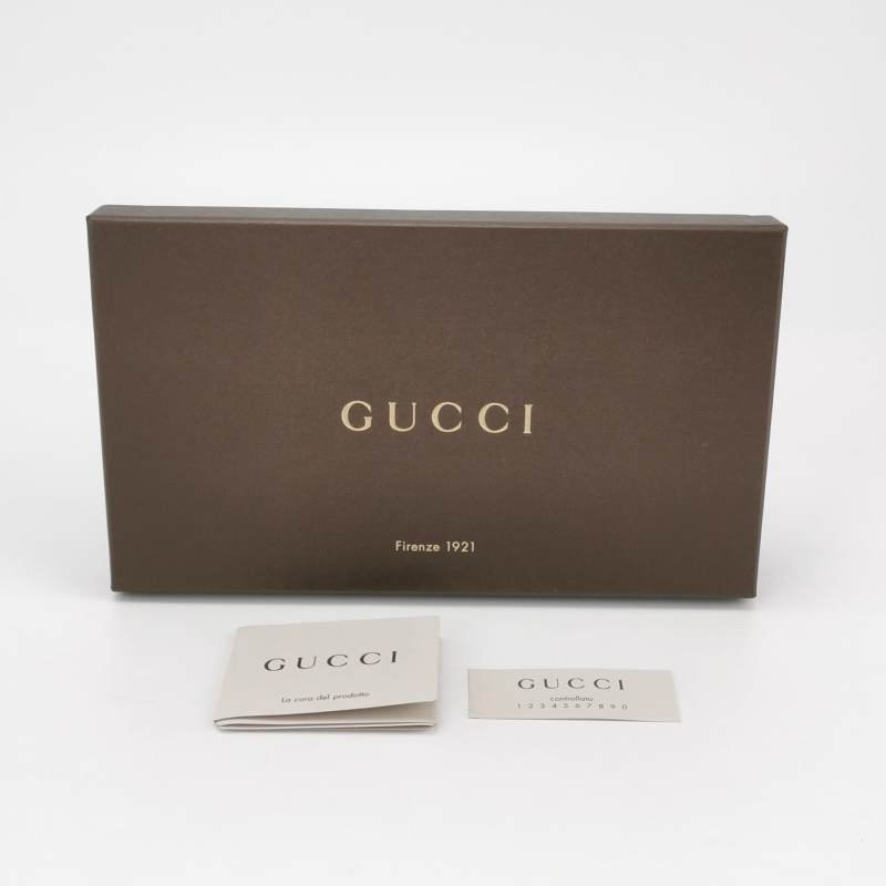 Gucci牛皮帆布雙G老花錢包-7