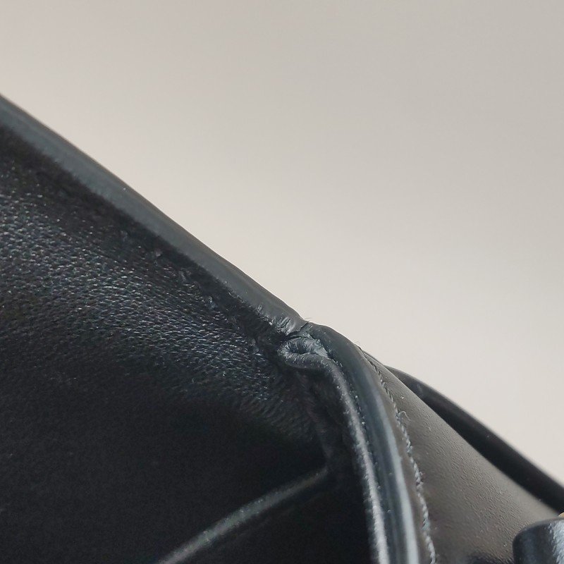 Celine Sulky中型牛皮帆布拼色馬車扣斜背包單肩包-17