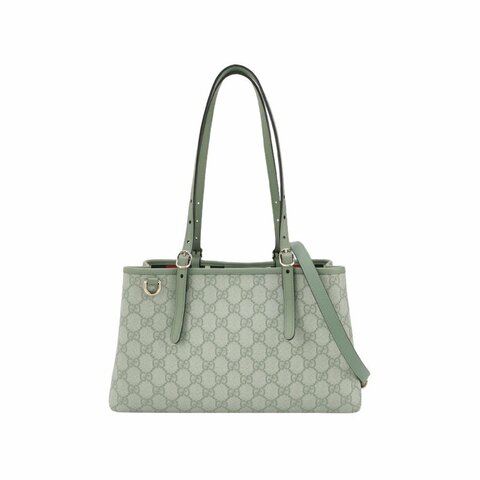 Gucci GG Emblem牛皮雙G老花肩包