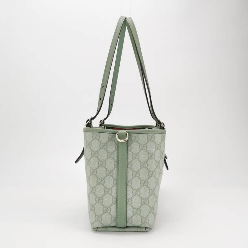 Gucci GG Emblem牛皮雙G老花肩包-2