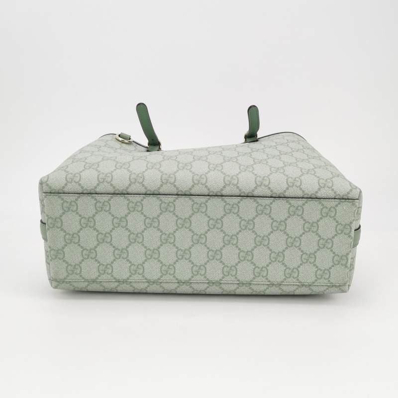 Gucci GG Emblem牛皮雙G老花肩包-5