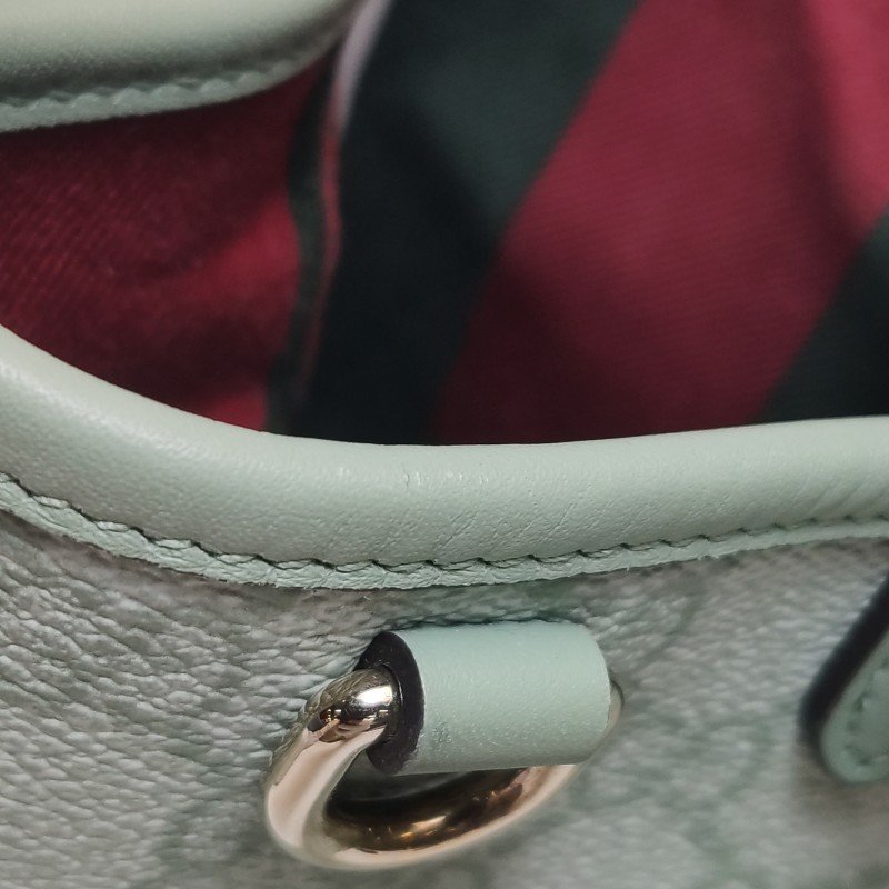 Gucci GG Emblem牛皮雙G老花肩包-16