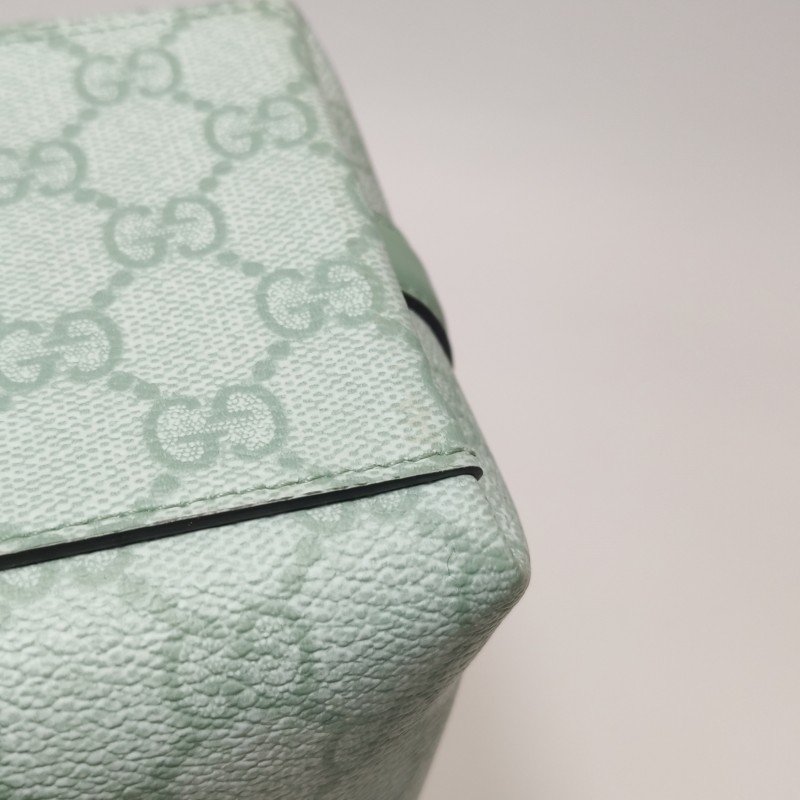 Gucci GG Emblem牛皮雙G老花肩包-19