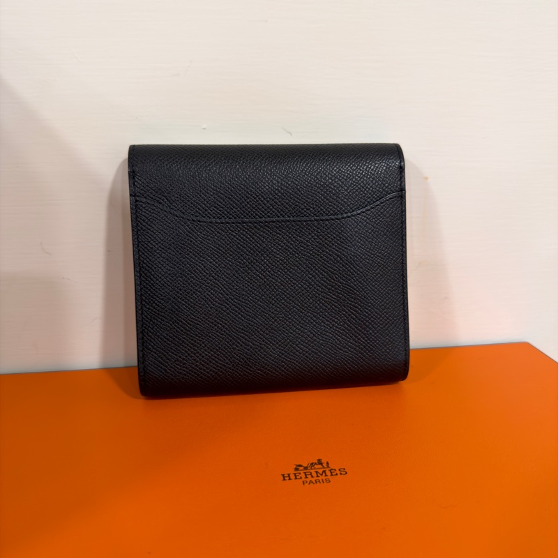 🈶購證 #全網最甜💰 #98新閒置 愛馬仕黑金康康短夾Constance🈶零錢袋-1
