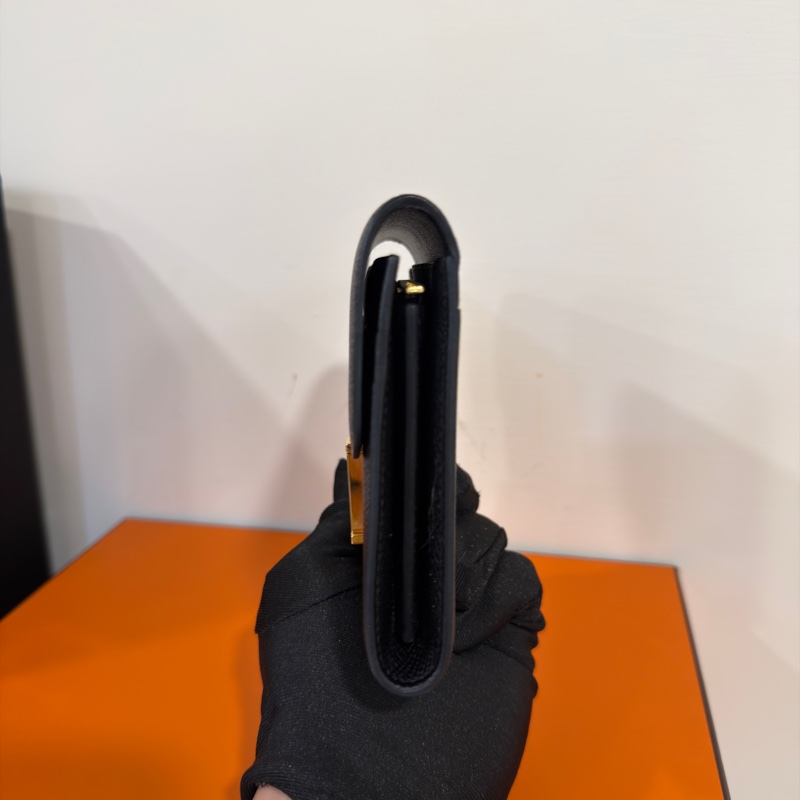 🈶購證 #全網最甜💰 #98新閒置 愛馬仕黑金康康短夾Constance🈶零錢袋-3