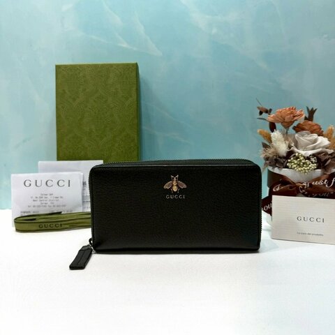 GUCCI ANIMALIER蜜蜂拉鍊長夾