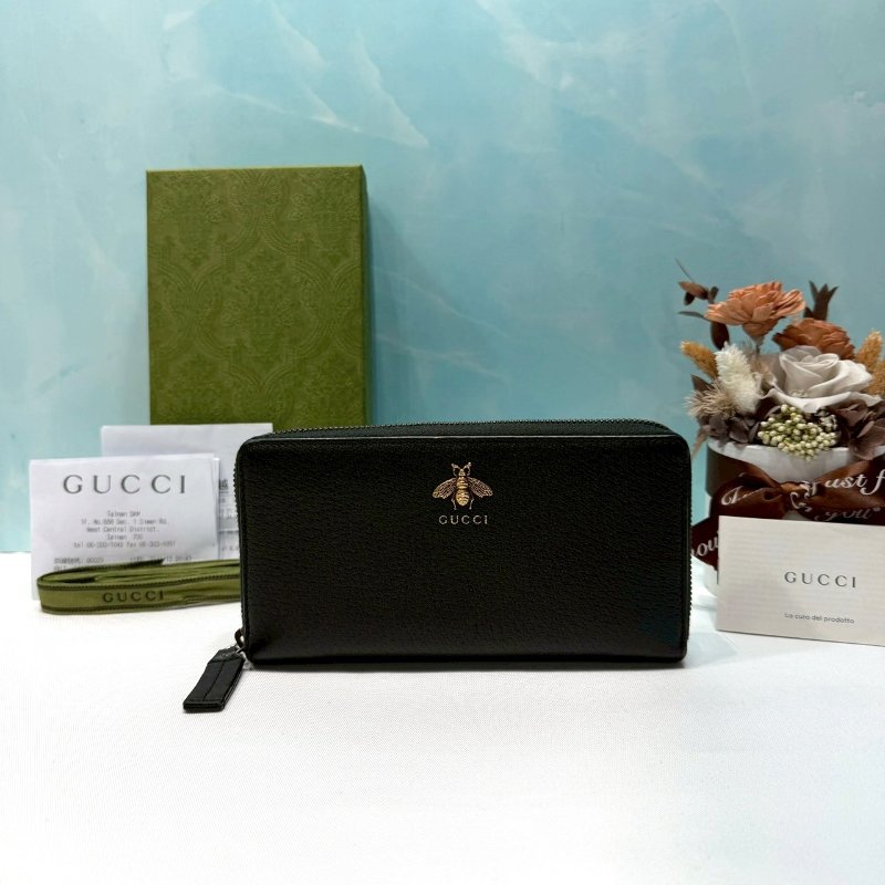 GUCCI ANIMALIER蜜蜂拉鍊長夾-0
