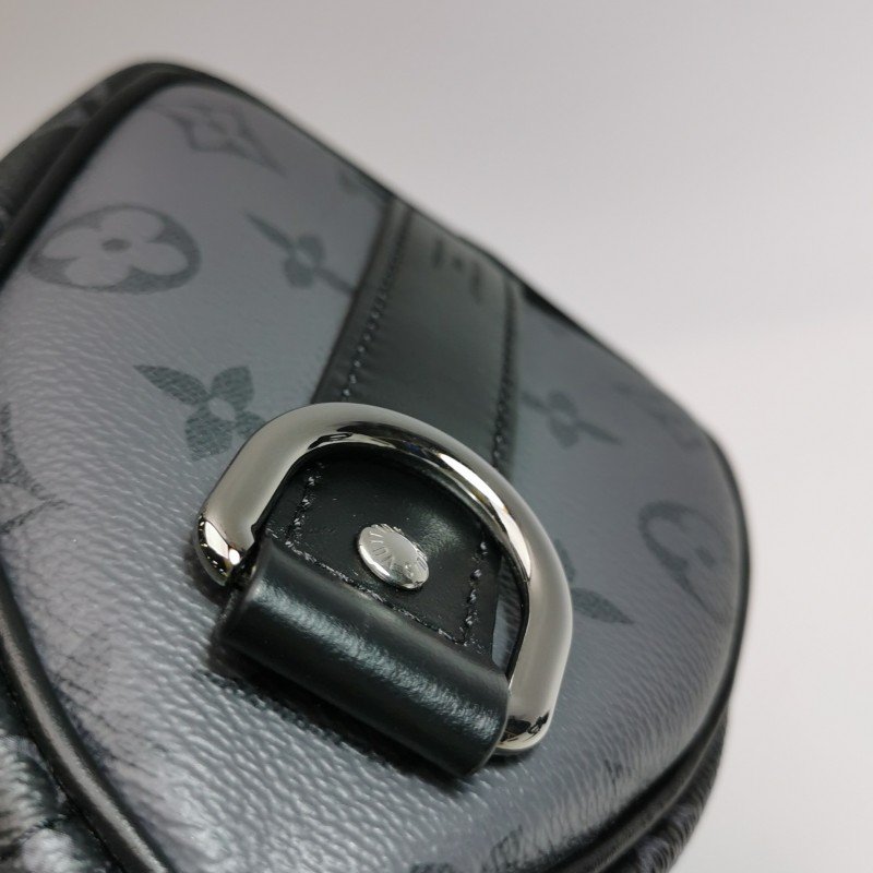 Louis Vuitton (LV)Keepall25牛皮Monogram印花加強飾帶斜背包晶片款-10