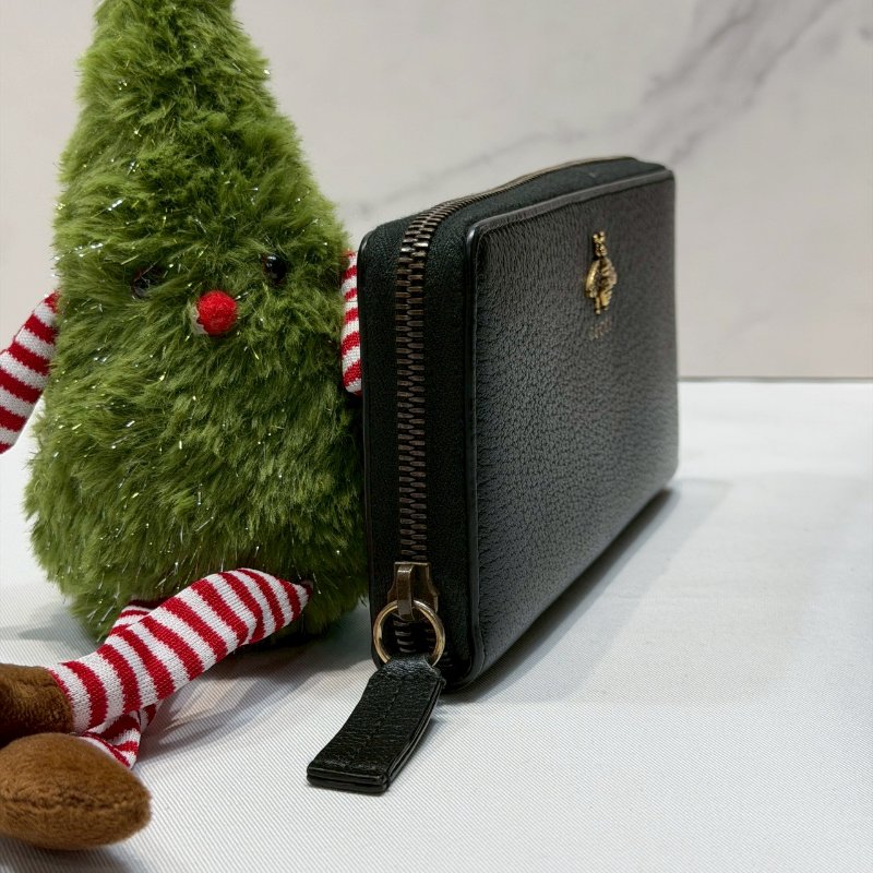 GUCCI ANIMALIER 金蜜蜂拉鍊長夾-3
