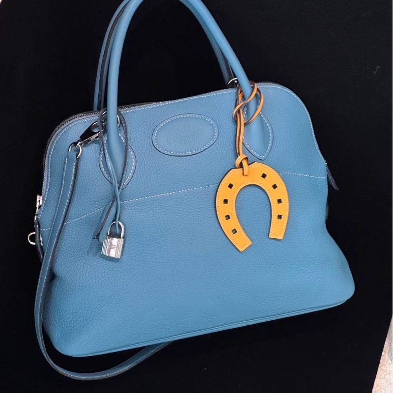 #閒置新 #超甜💰 #夏天必備淺色系 愛馬仕牛仔藍Bolide31 Tc皮🈶鑰匙鎖-2