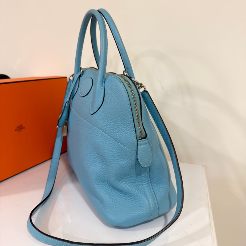 #閒置新 #超甜💰 #夏天必備淺色系 愛馬仕牛仔藍Bolide31 Tc皮🈶鑰匙鎖-4