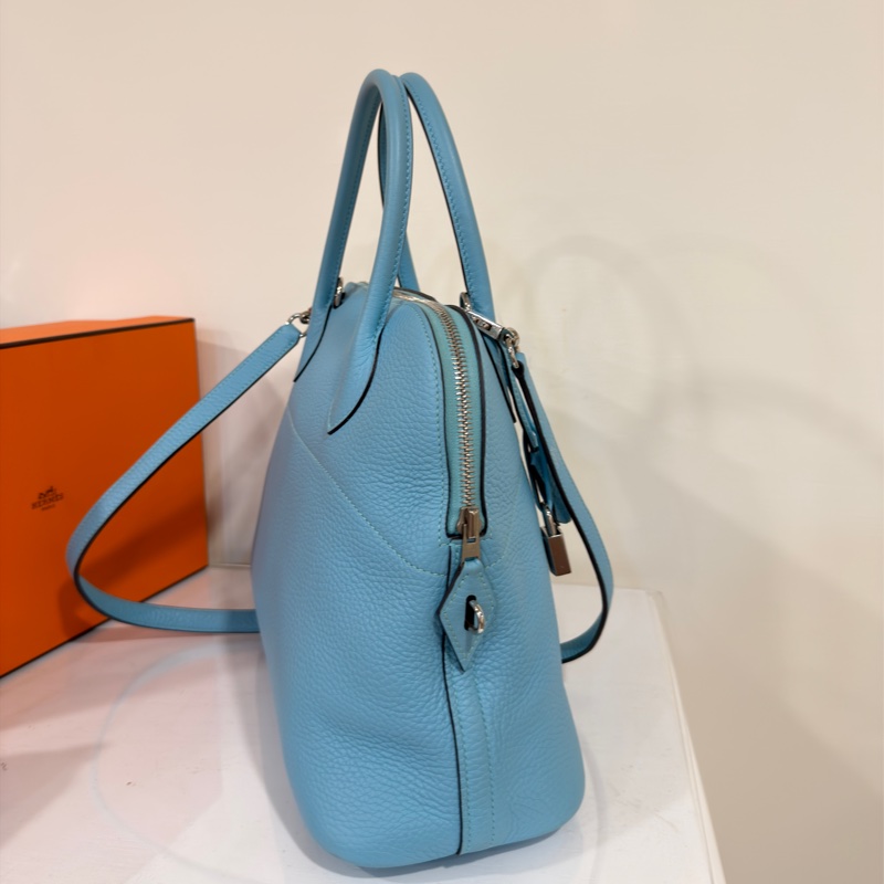 #閒置新 #超甜💰 #夏天必備淺色系 愛馬仕牛仔藍Bolide31 Tc皮🈶鑰匙鎖-6