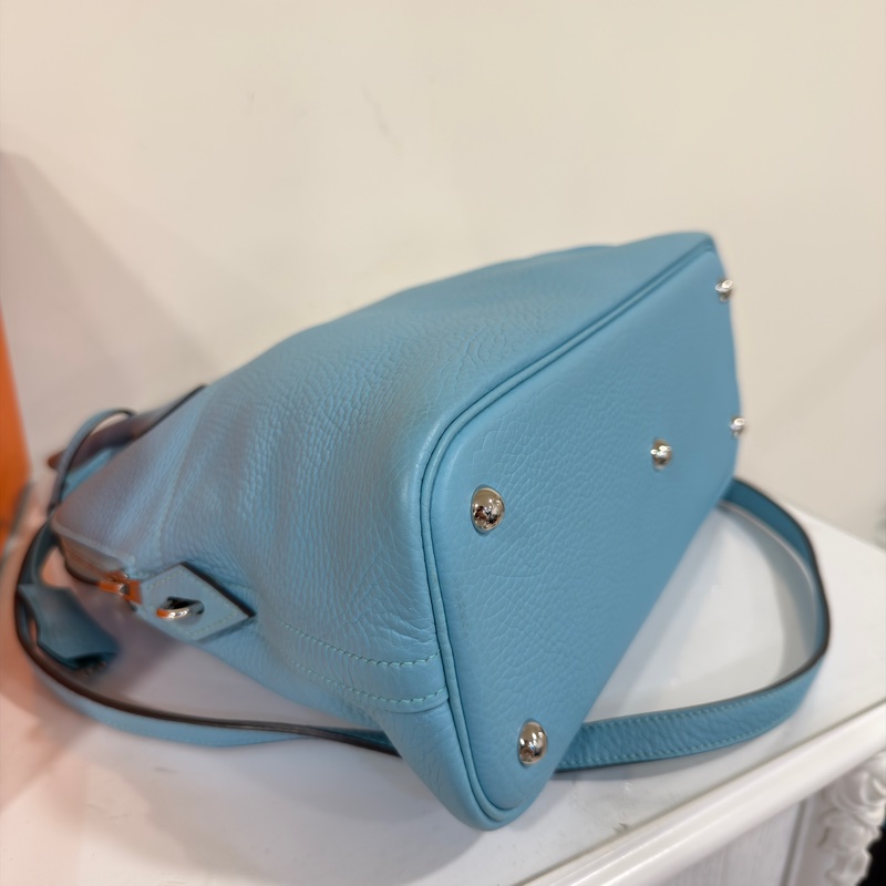 #閒置新 #超甜💰 #夏天必備淺色系 愛馬仕牛仔藍Bolide31 Tc皮🈶鑰匙鎖-12