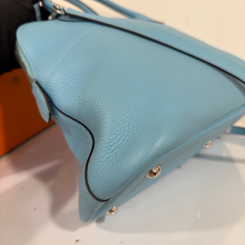 #閒置新 #超甜💰 #夏天必備淺色系 愛馬仕牛仔藍Bolide31 Tc皮🈶鑰匙鎖-15