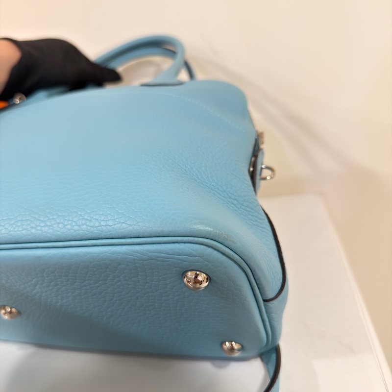 #閒置新 #超甜💰 #夏天必備淺色系 愛馬仕牛仔藍Bolide31 Tc皮🈶鑰匙鎖-16