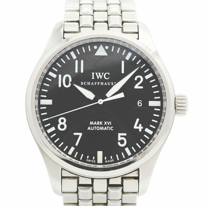 IWC 沙夫豪森飛行員 IW325504 黑色錶盤男士手錶-0