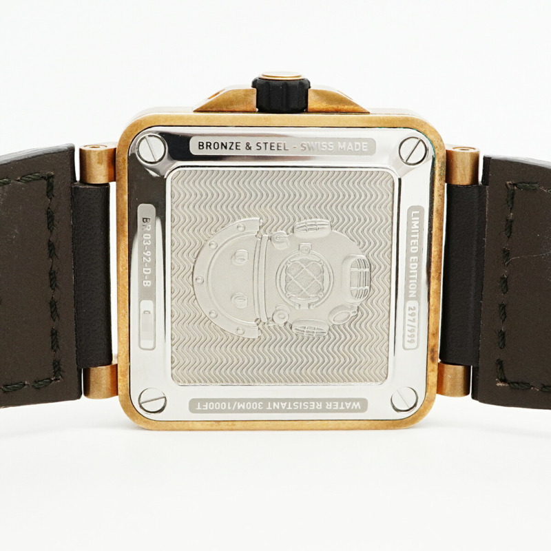 Bell & Ross Diver White Bronze BR0392-D-WH-BR SCA 銀色錶盤男士腕錶-4