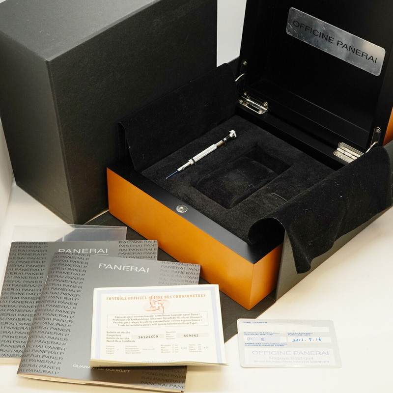 沛納海 Luminor Marina PAM00005 黑色錶盤男士腕錶-9