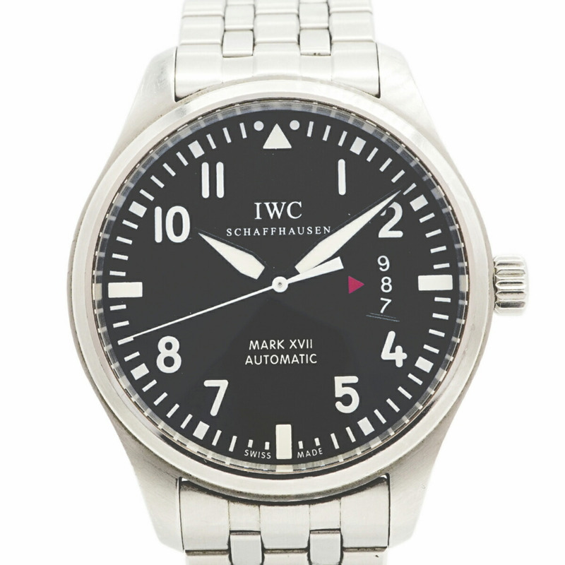 IWC 沙夫豪森飛行員 IW326504 黑色錶盤男士手錶-0