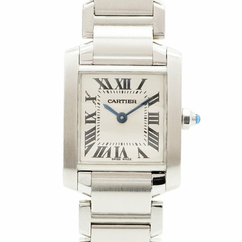 卡地亞 Tank Française SM W51008Q3 象牙色錶盤女士腕錶