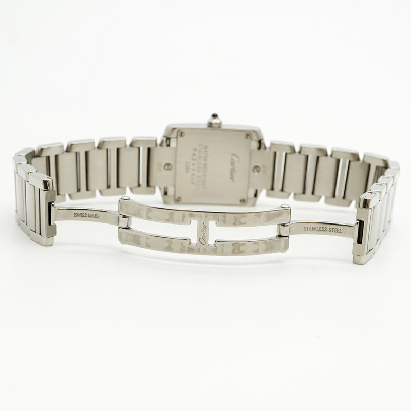 卡地亞 Tank Française SM W51008Q3 象牙色錶盤女士腕錶-3