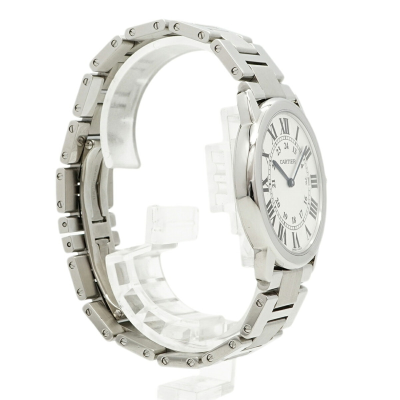 卡地亞 Ronde Solo LM W6701005 銀色錶盤男士腕錶-2