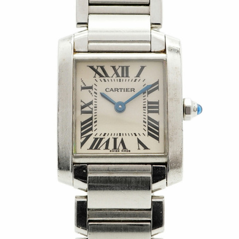 卡地亞 Tank Française SM W51008Q3 象牙色錶盤女士腕錶