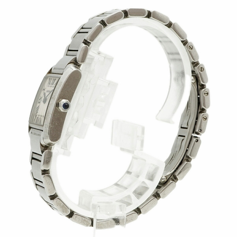 卡地亞 Tank Française SM W51008Q3 象牙色錶盤女士腕錶-1