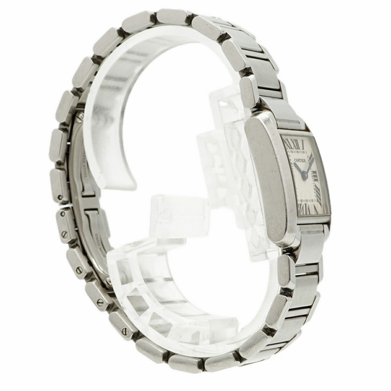 卡地亞 Tank Française SM W51008Q3 象牙色錶盤女士腕錶-2