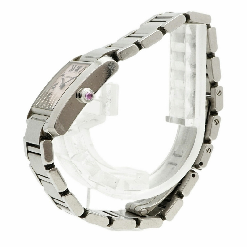 卡地亞 Tank Française SM W51028Q3 粉紅錶盤女錶-1