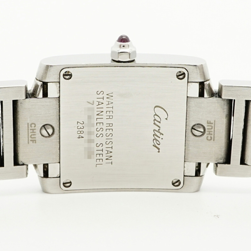 卡地亞 Tank Française SM W51028Q3 粉紅錶盤女錶-4