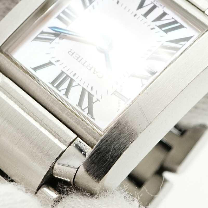 卡地亞 Tank Française SM W51028Q3 粉紅錶盤女錶-6