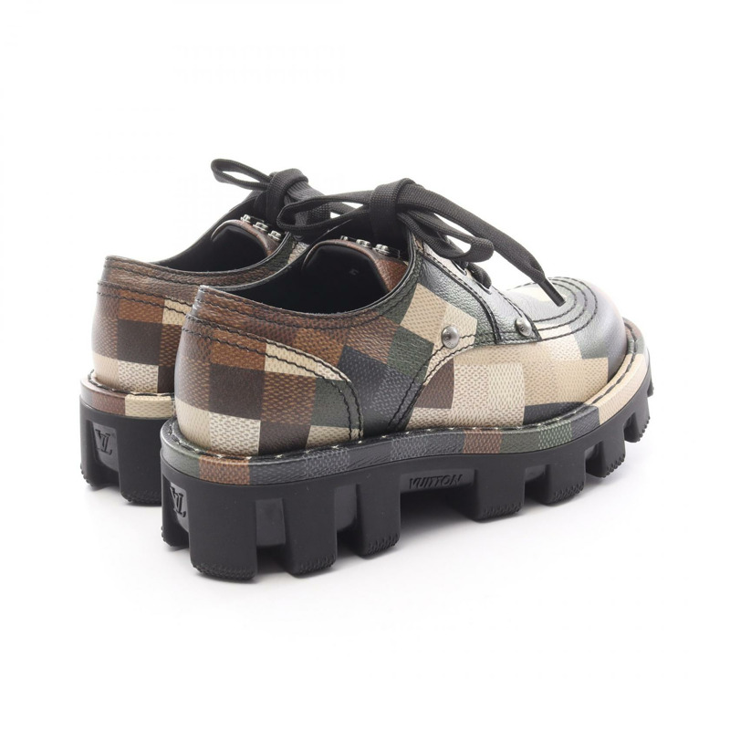 路易威登 LV Checker Line Damoflage 厚底運動鞋 #5 帆布卡其色 二手-1
