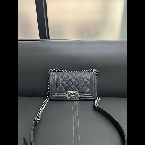 Chanel Leboy small  炭灰色銀扣小號