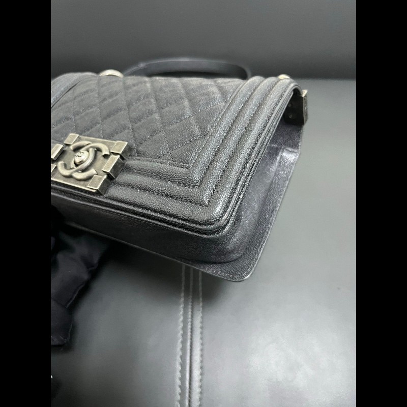 Chanel Leboy small 
炭灰色銀扣-9