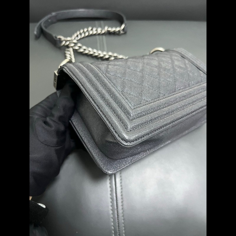 Chanel Leboy small 
炭灰色銀扣-10