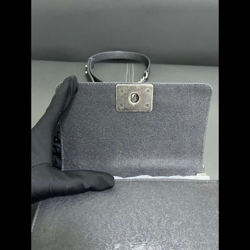 Chanel Leboy small 
炭灰色銀扣-12