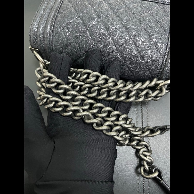 Chanel Leboy small 
炭灰色銀扣-16