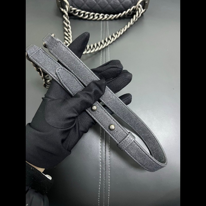 Chanel Leboy small 
炭灰色銀扣-17