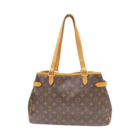 棕色 原花帆布 Batignolles Horizontal 手提包【LOUIS VUITTON LV 路易威登】 M51154