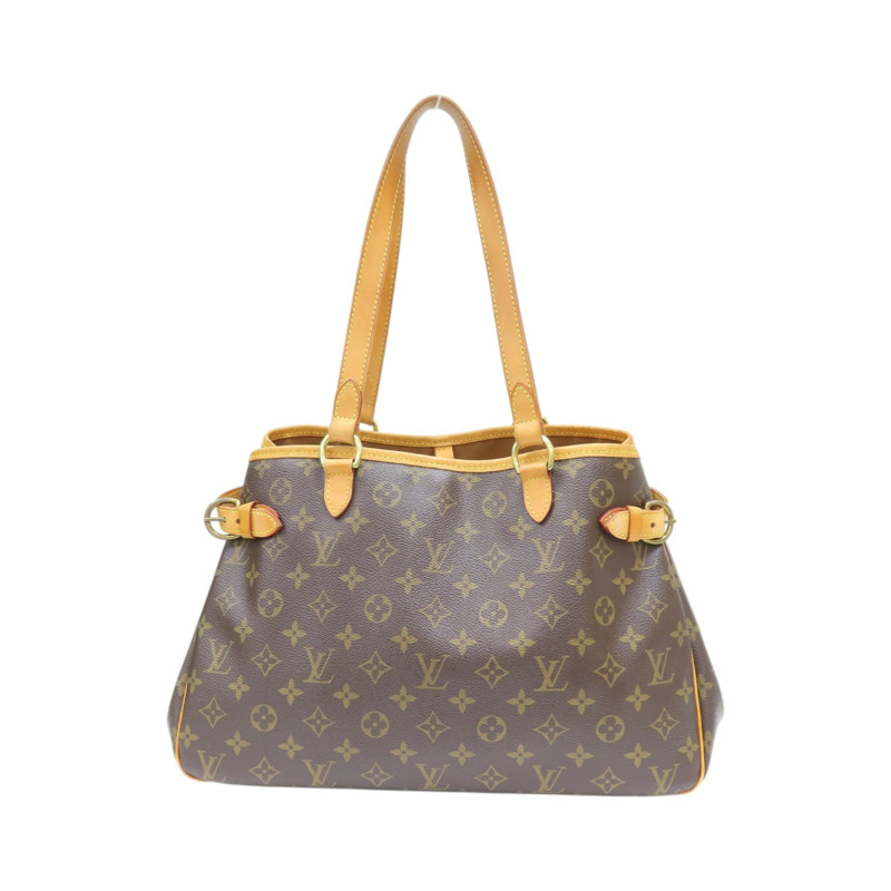 棕色 原花帆布 Batignolles Horizontal 手提包【LOUIS VUITTON LV 路易威登】 M51154-1