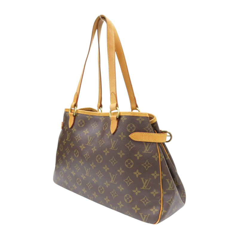 棕色 原花帆布 Batignolles Horizontal 手提包【LOUIS VUITTON LV 路易威登】 M51154-2