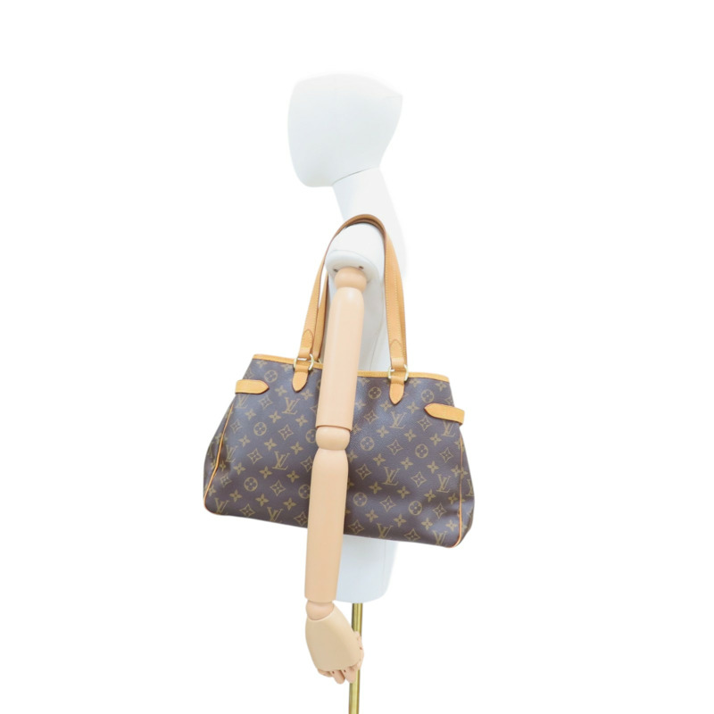 棕色 原花帆布 Batignolles Horizontal 手提包【LOUIS VUITTON LV 路易威登】 M51154-10