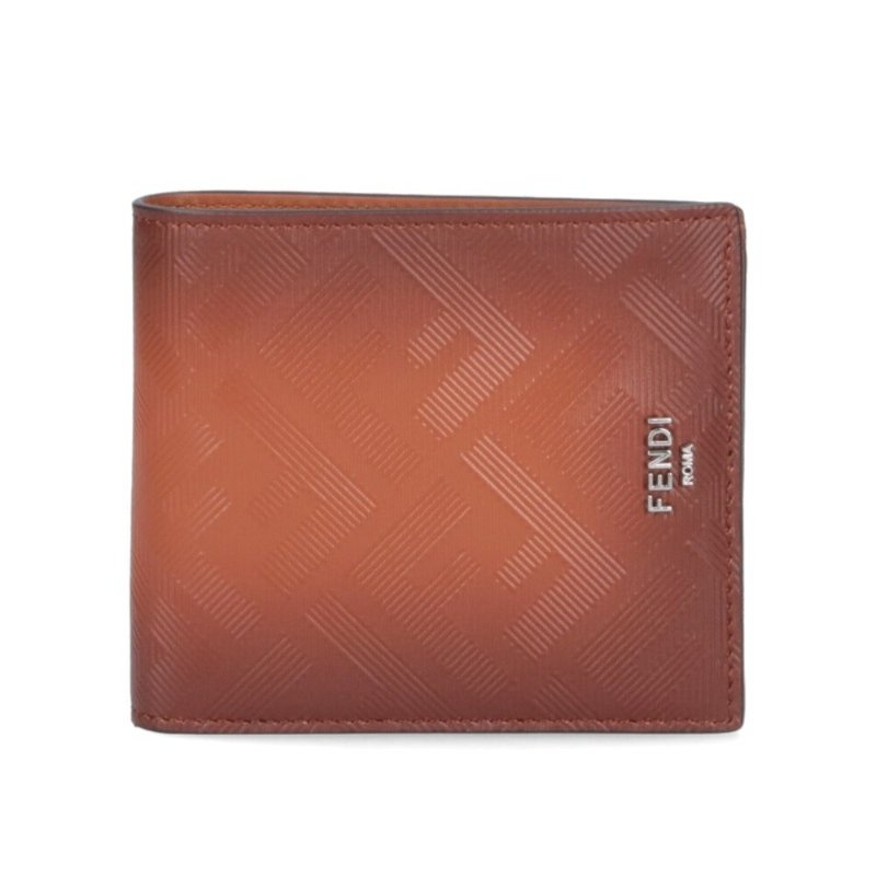 【FENDI 芬迪】Shadow Bifold 雙折 FF印花 皮革 皮夾 卡夾 短夾 棕色 7M0169ARANF0NMU-0